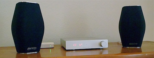 NuForce DDA 100 digital amplifier and Monitor Audio MASS 10 speakers at Totally Wired Ltd