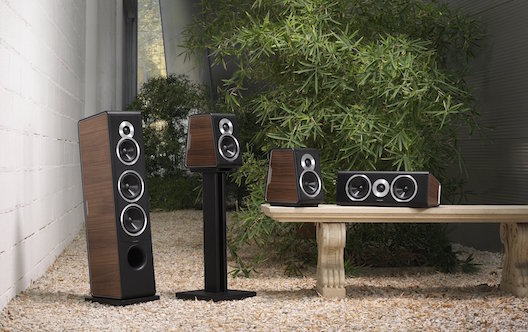 Sonus faber Chameleon speakers with walnut panels from Totally Wired